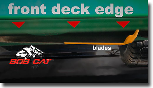 bobcat raised deck lip for more air flow across the deck